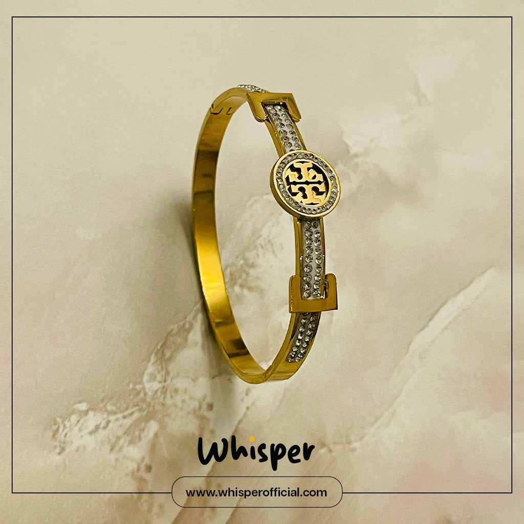 Golden Elegance Crystal Bangle