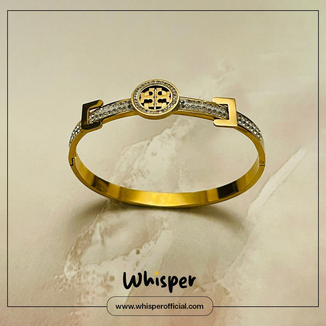Golden Elegance Crystal Bangle