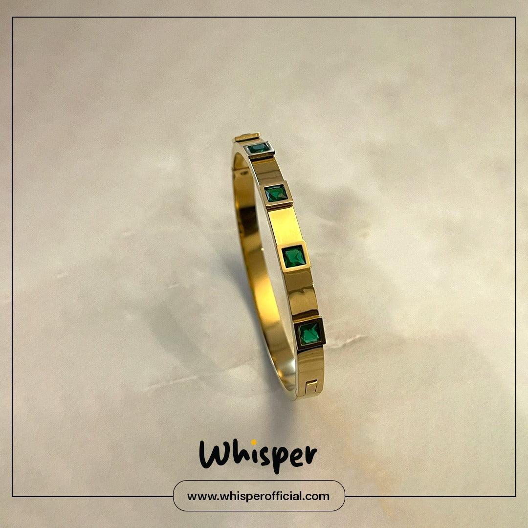 Emerald Edge Luxe Bangle