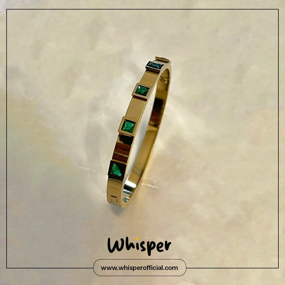 Emerald Edge Luxe Bangle
