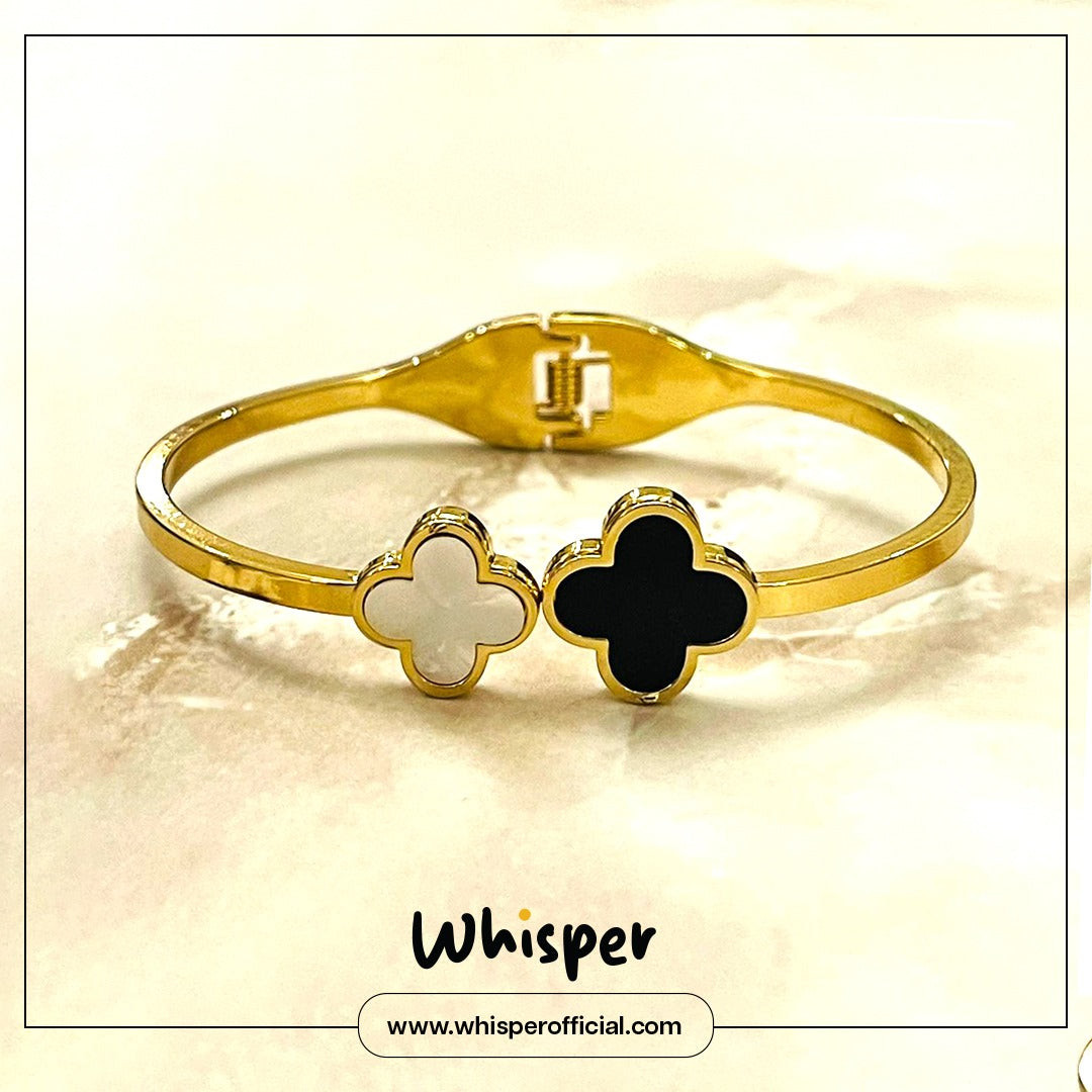 Dual Clover Elegance Bangle