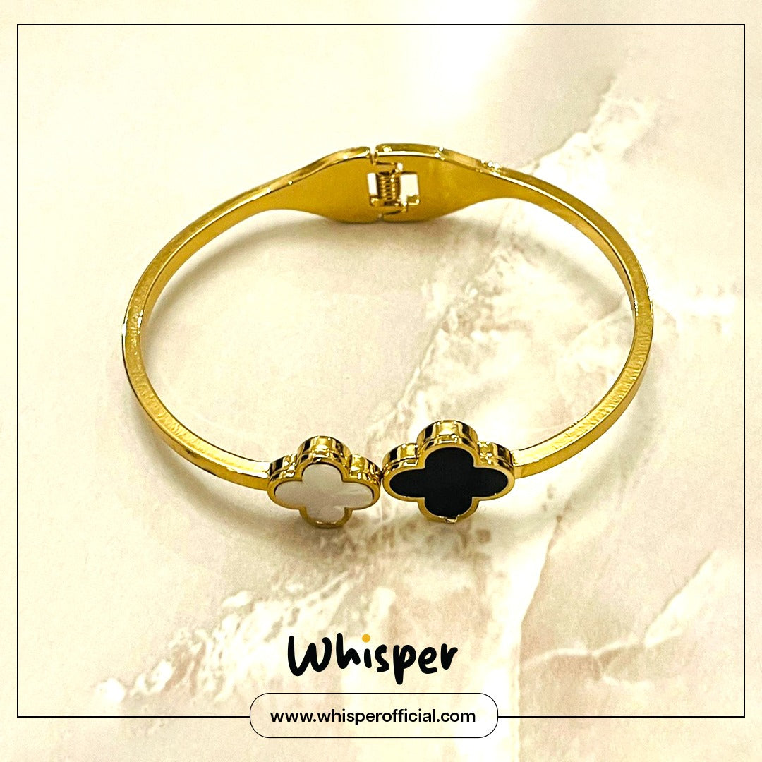 Dual Clover Elegance Bangle