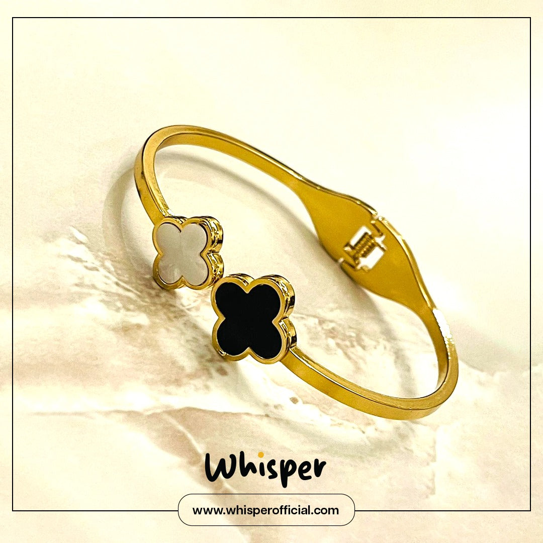 Dual Clover Elegance Bangle