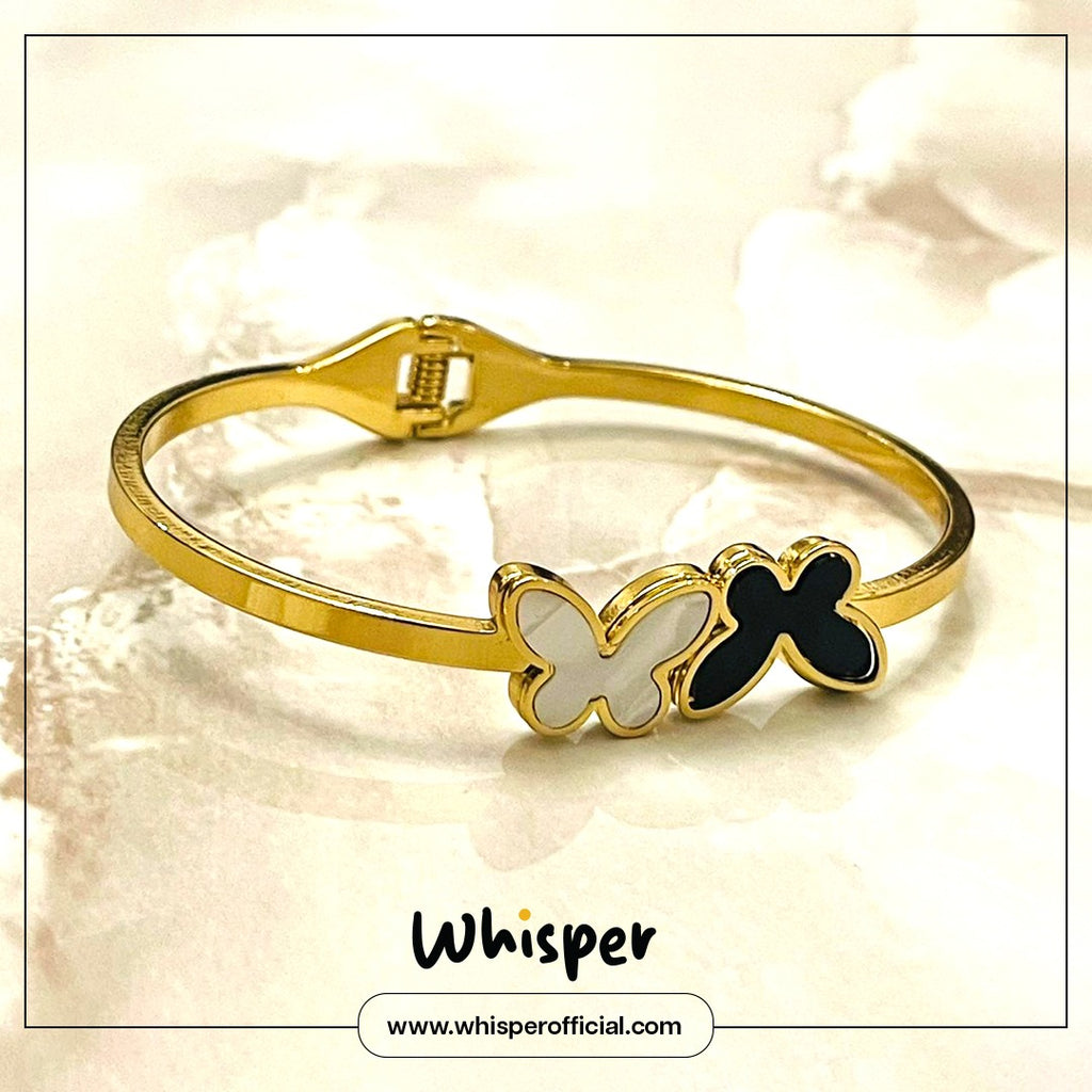Dual Butterfly Elegance Bangle