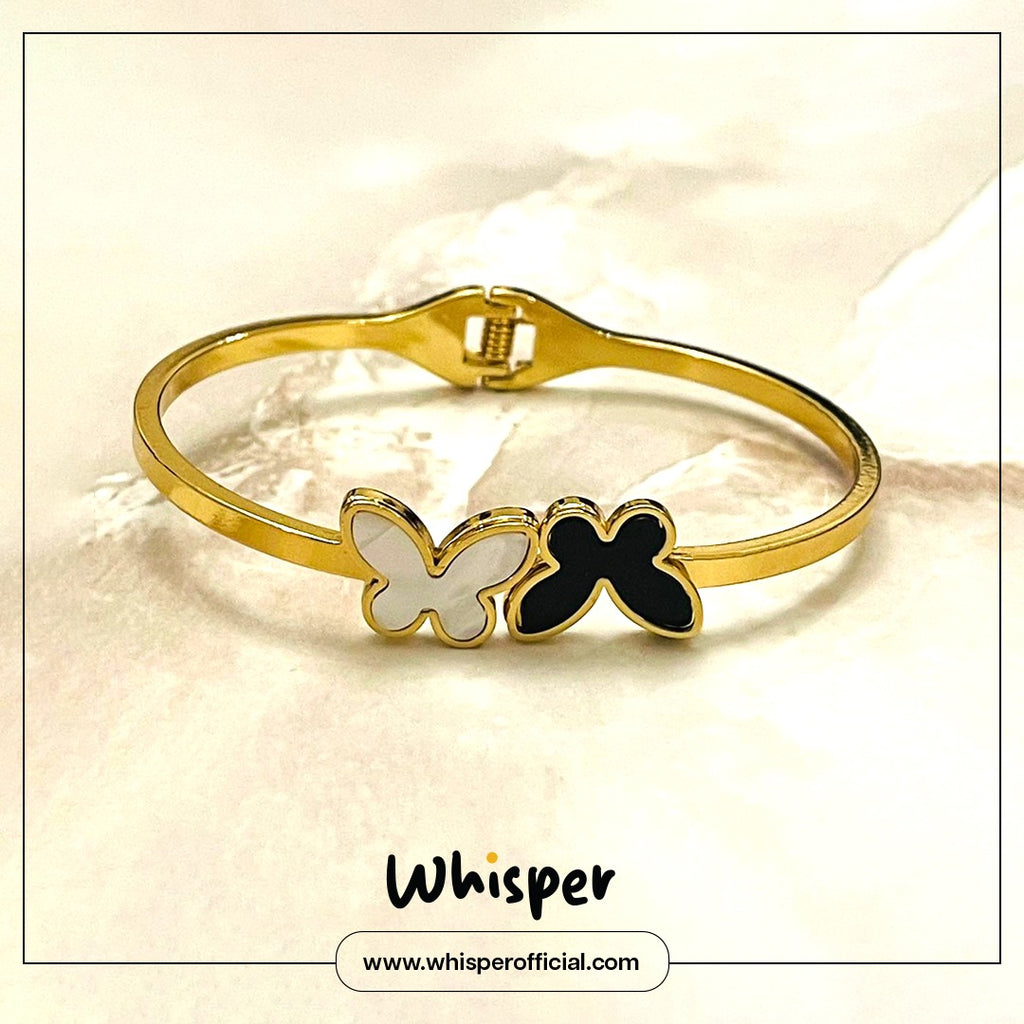 Dual Butterfly Elegance Bangle