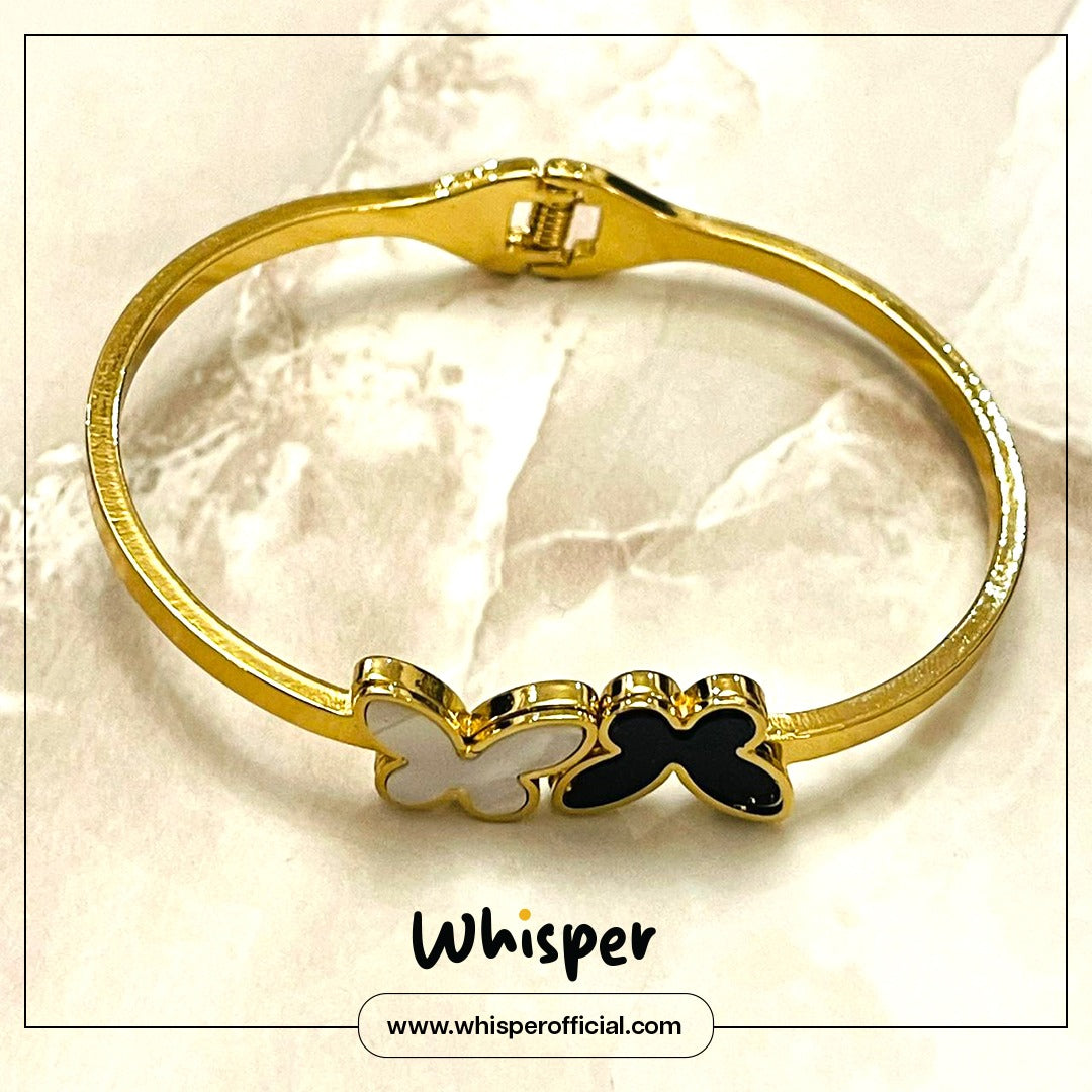 Dual Butterfly Elegance Bangle