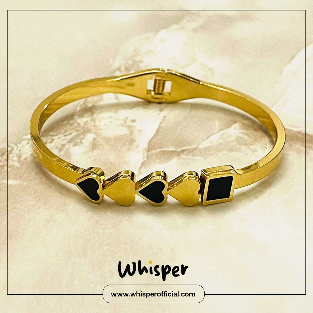 Midnight Hearts Elegance Bangle