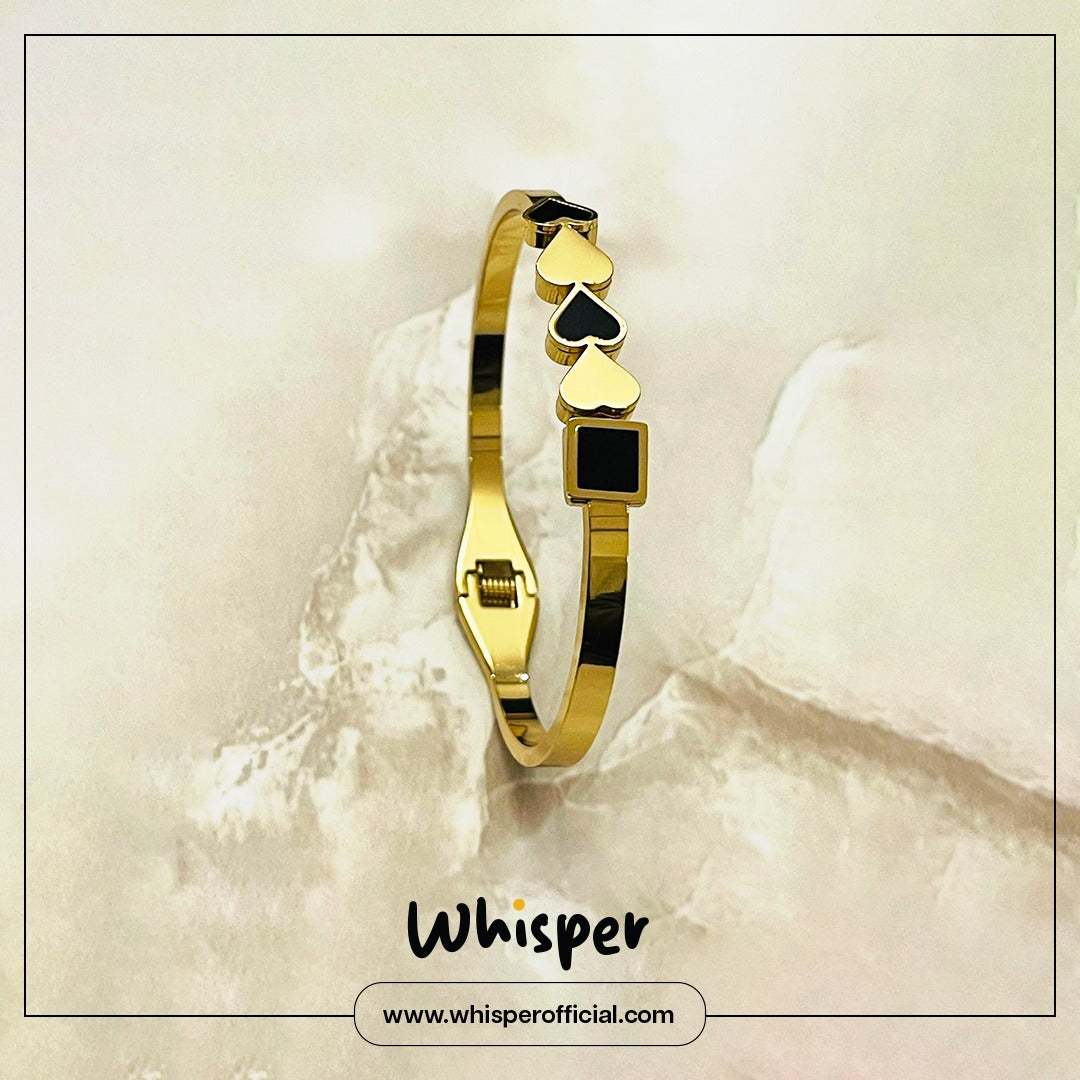 Midnight Hearts Elegance Bangle