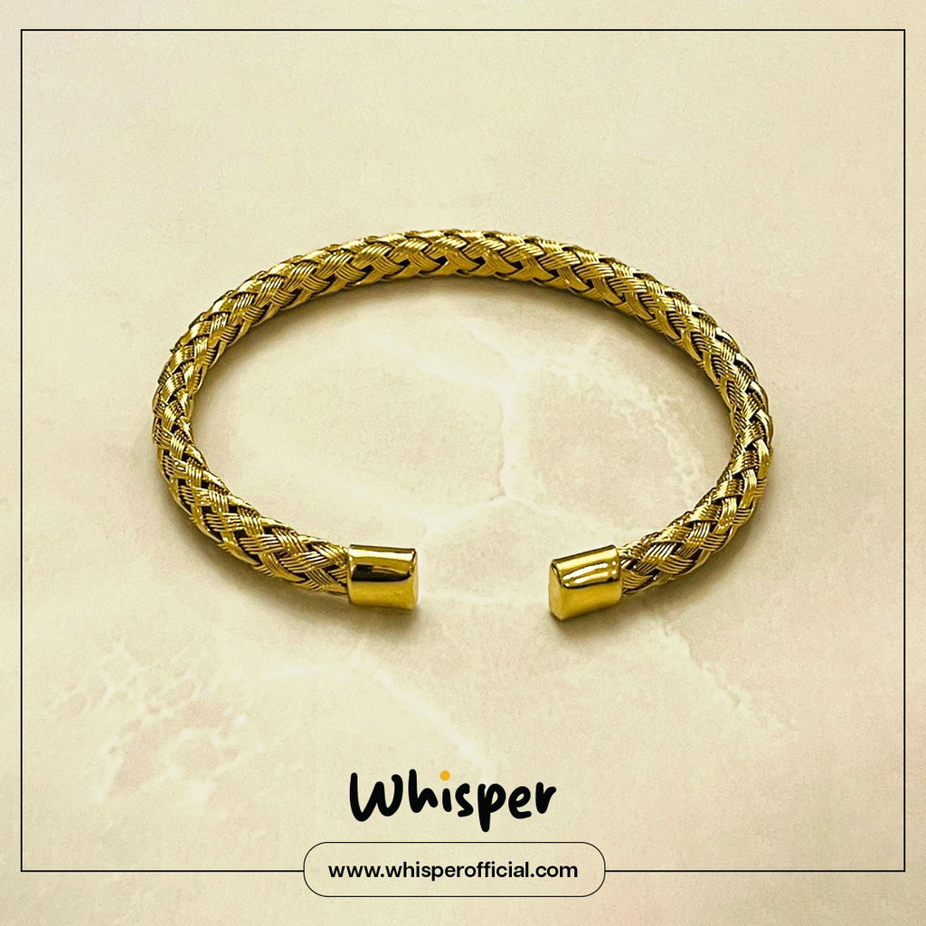 Royal Weave Open Cuff Bangle