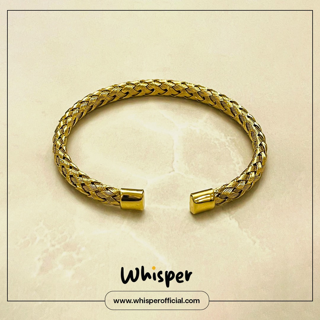 Royal Weave Open Cuff Bangle