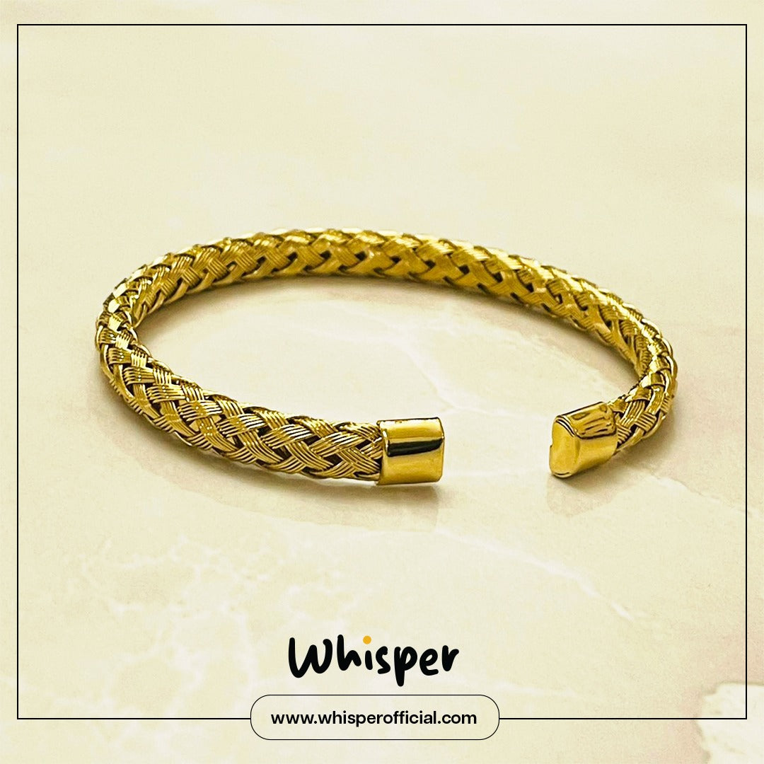 Royal Weave Open Cuff Bangle