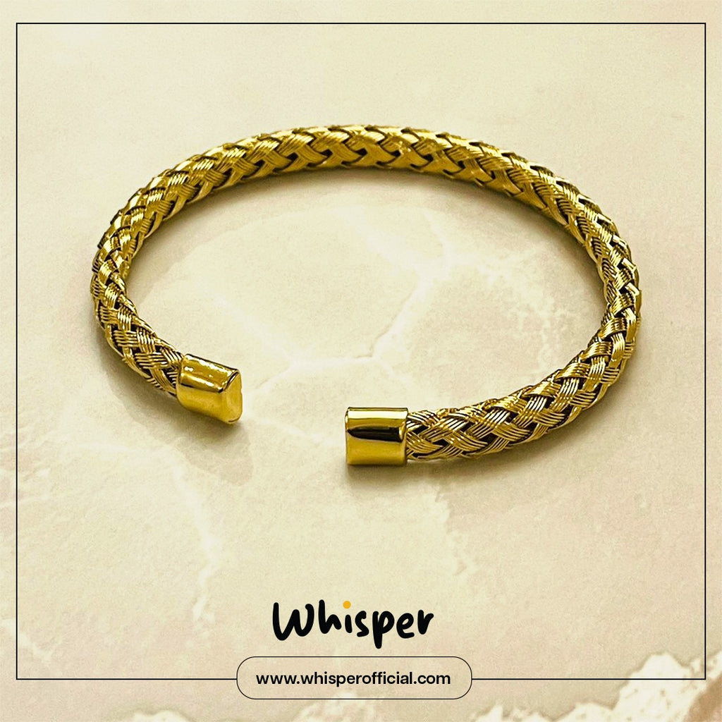 Royal Weave Open Cuff Bangle