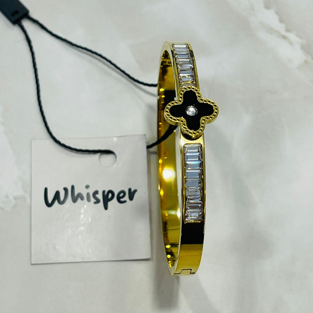 Clover Crystal Bangle