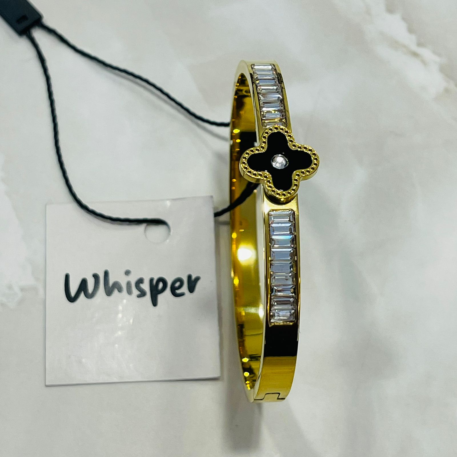 Clover Crystal Bangle