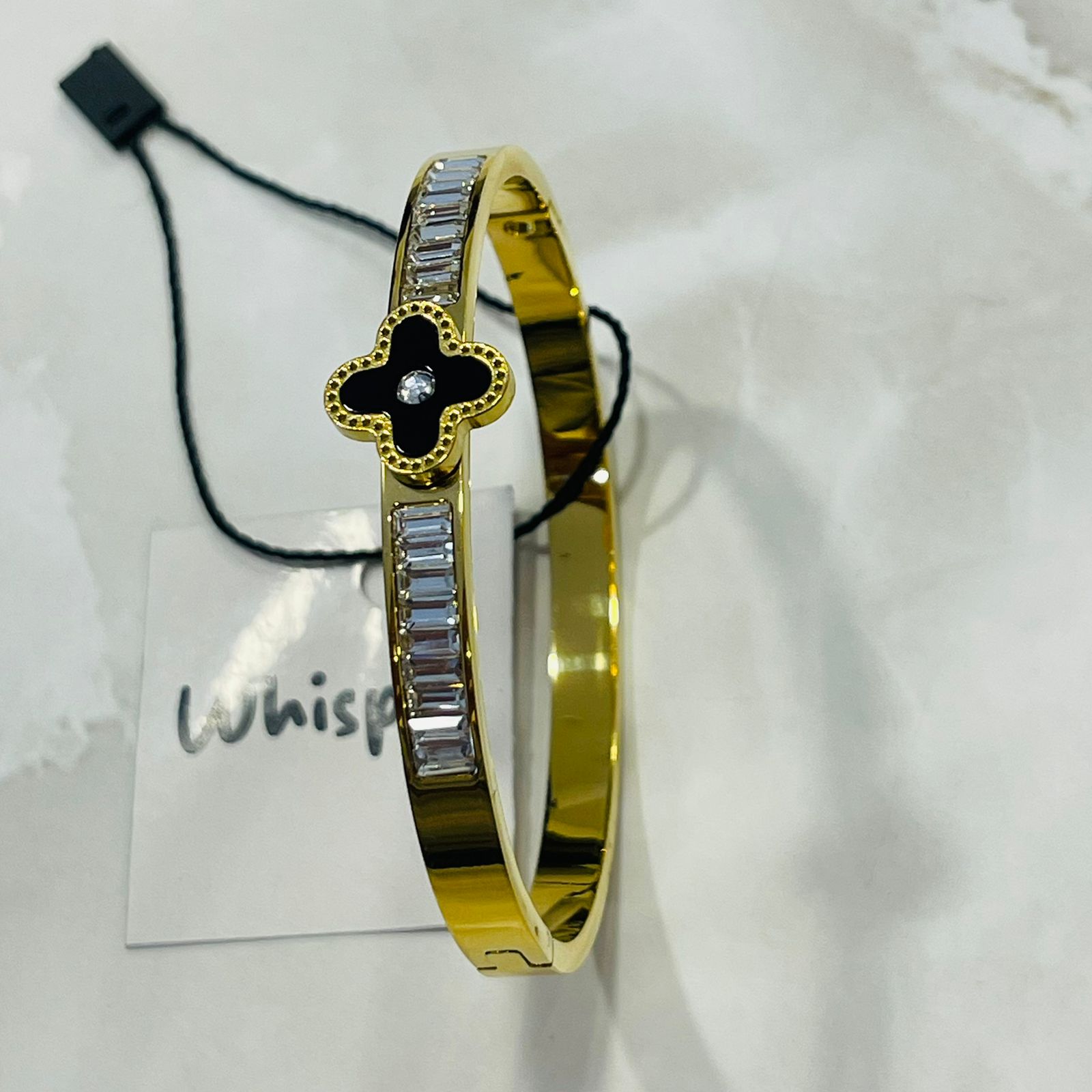 Clover Crystal Bangle