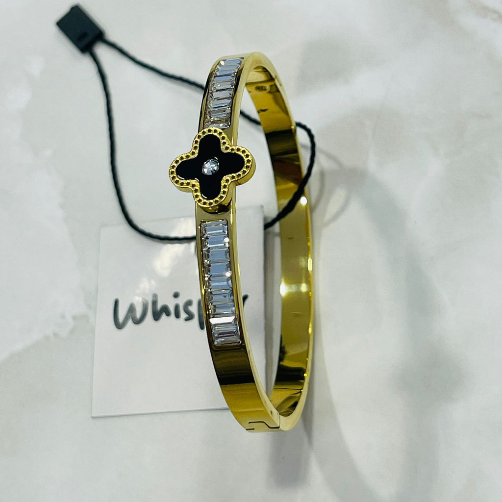 Clover Crystal Bangle