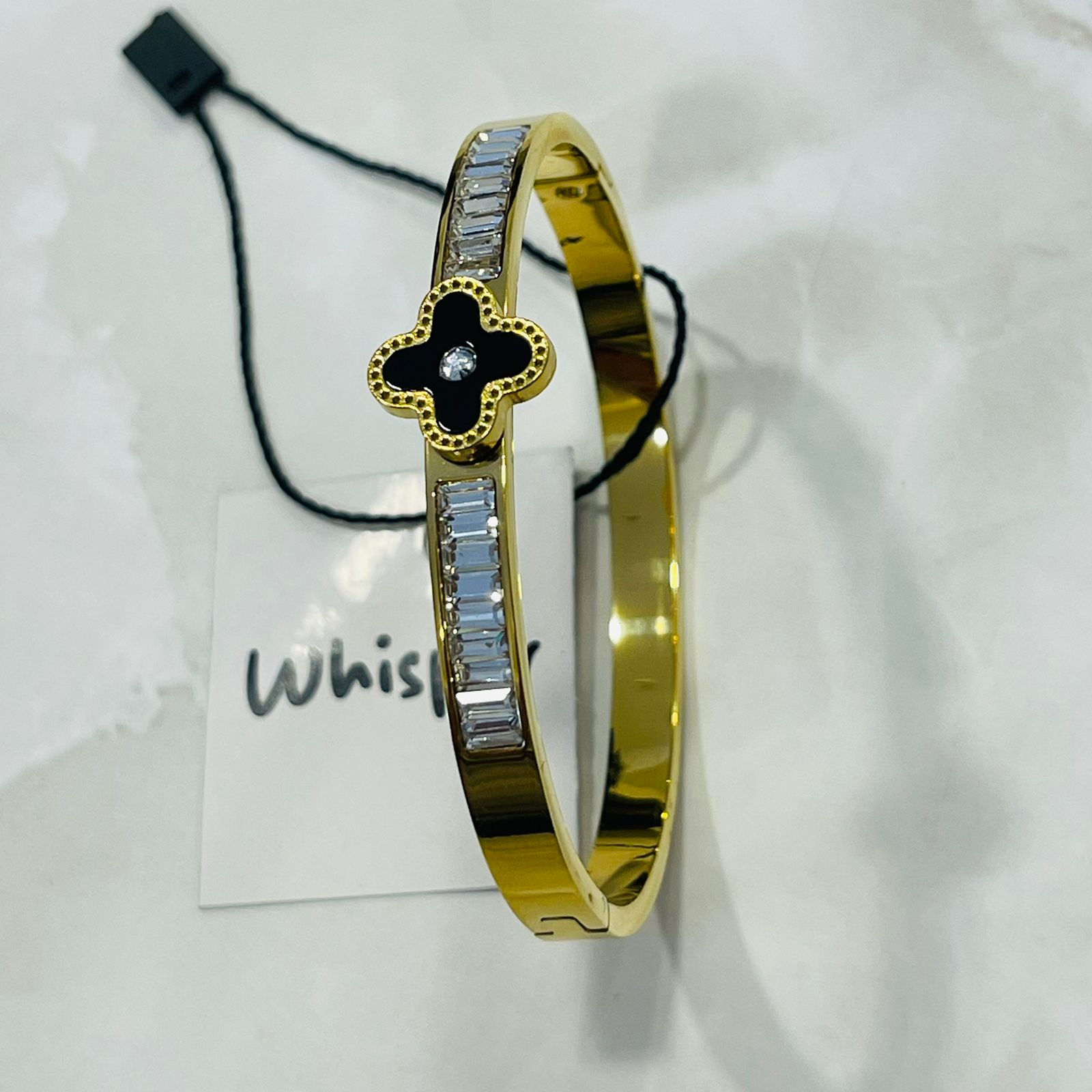 Clover Crystal Bangle