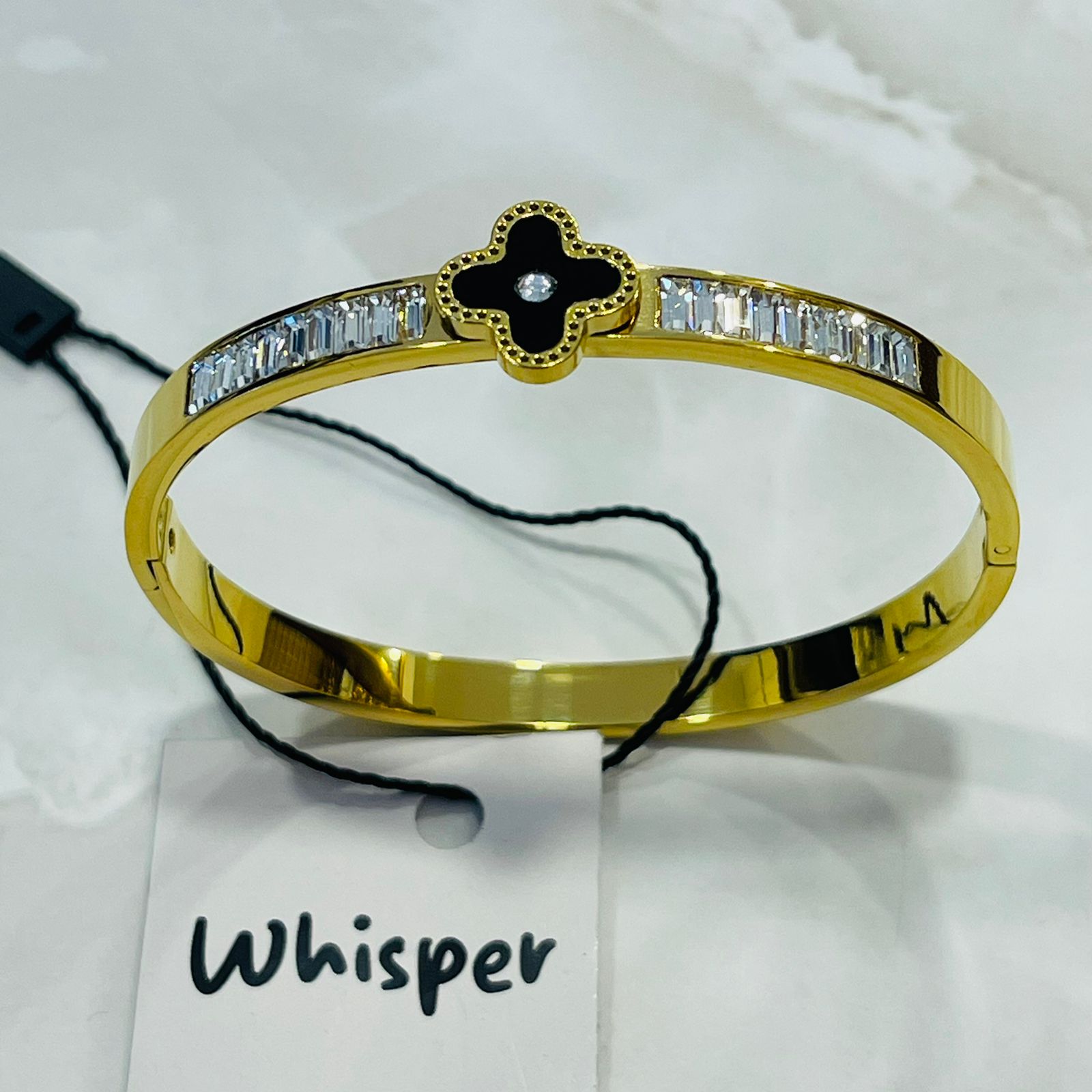 Clover Crystal Bangle