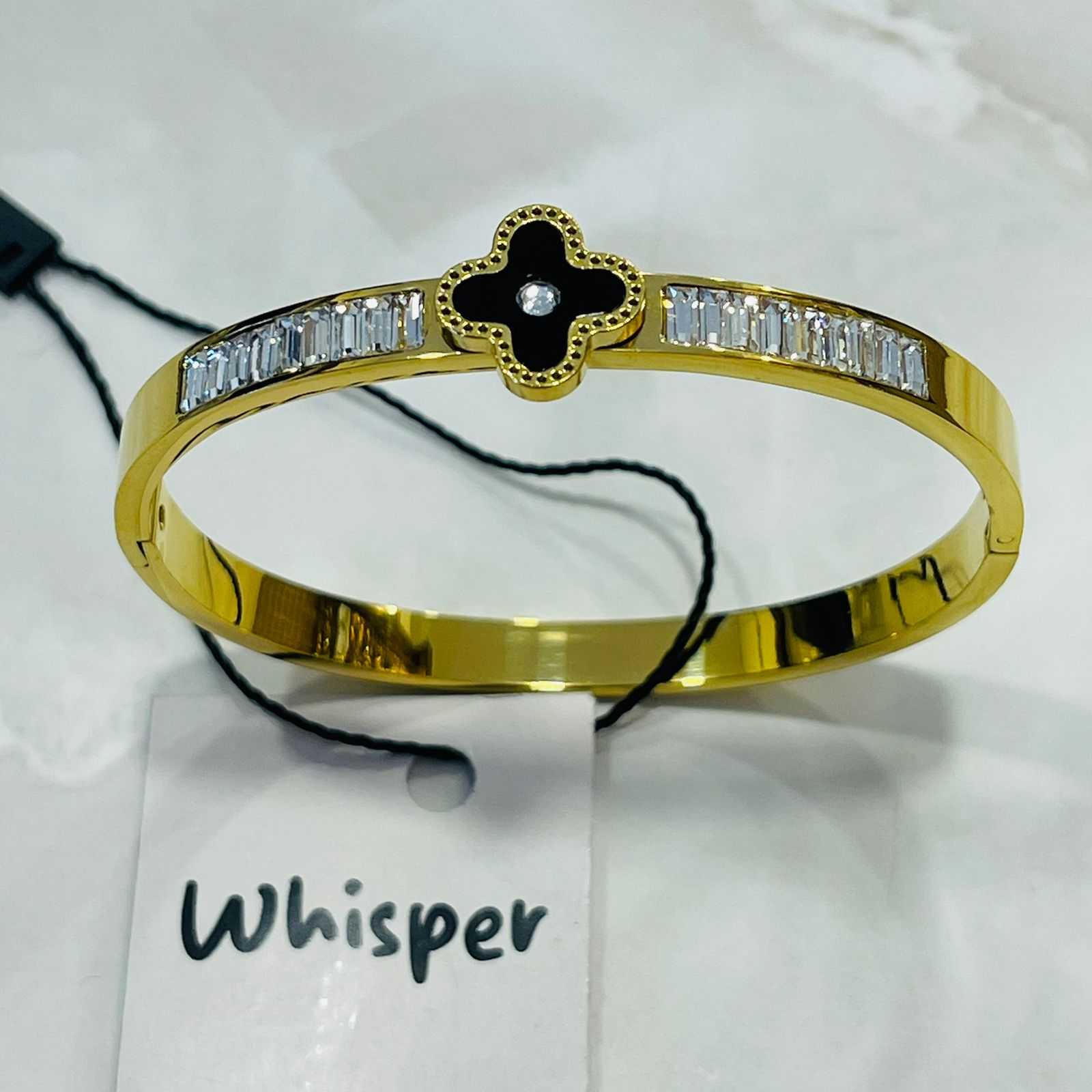 Clover Crystal Bangle