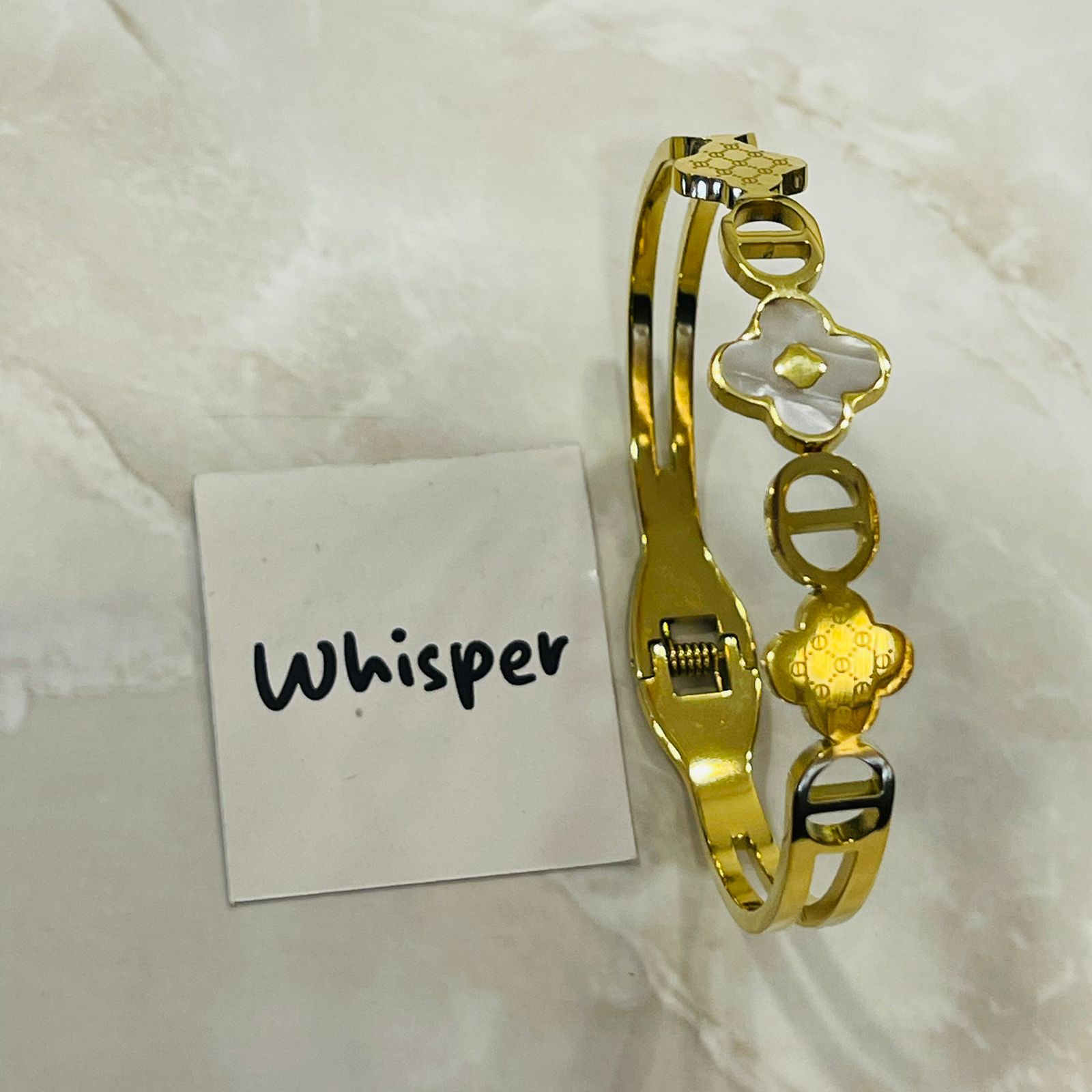 Clover Charm Bangle