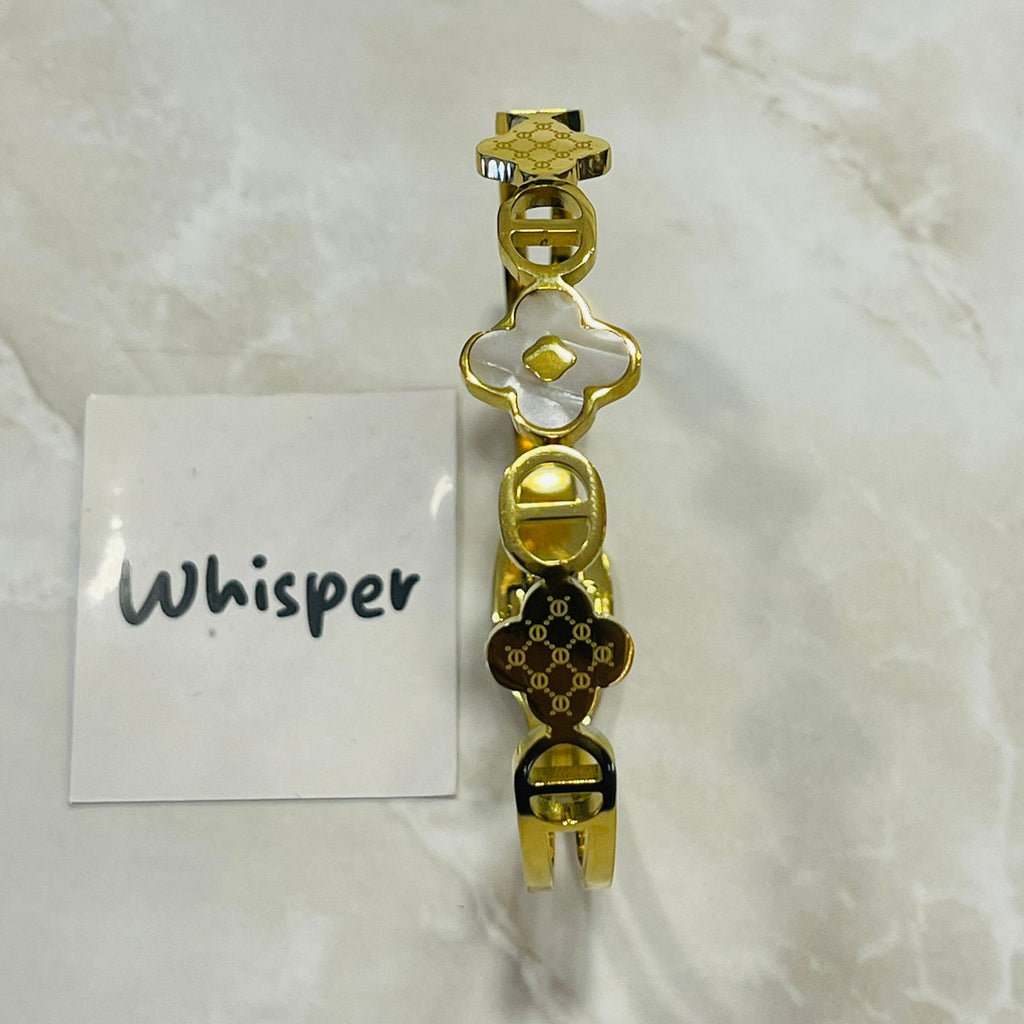 Clover Charm Bangle