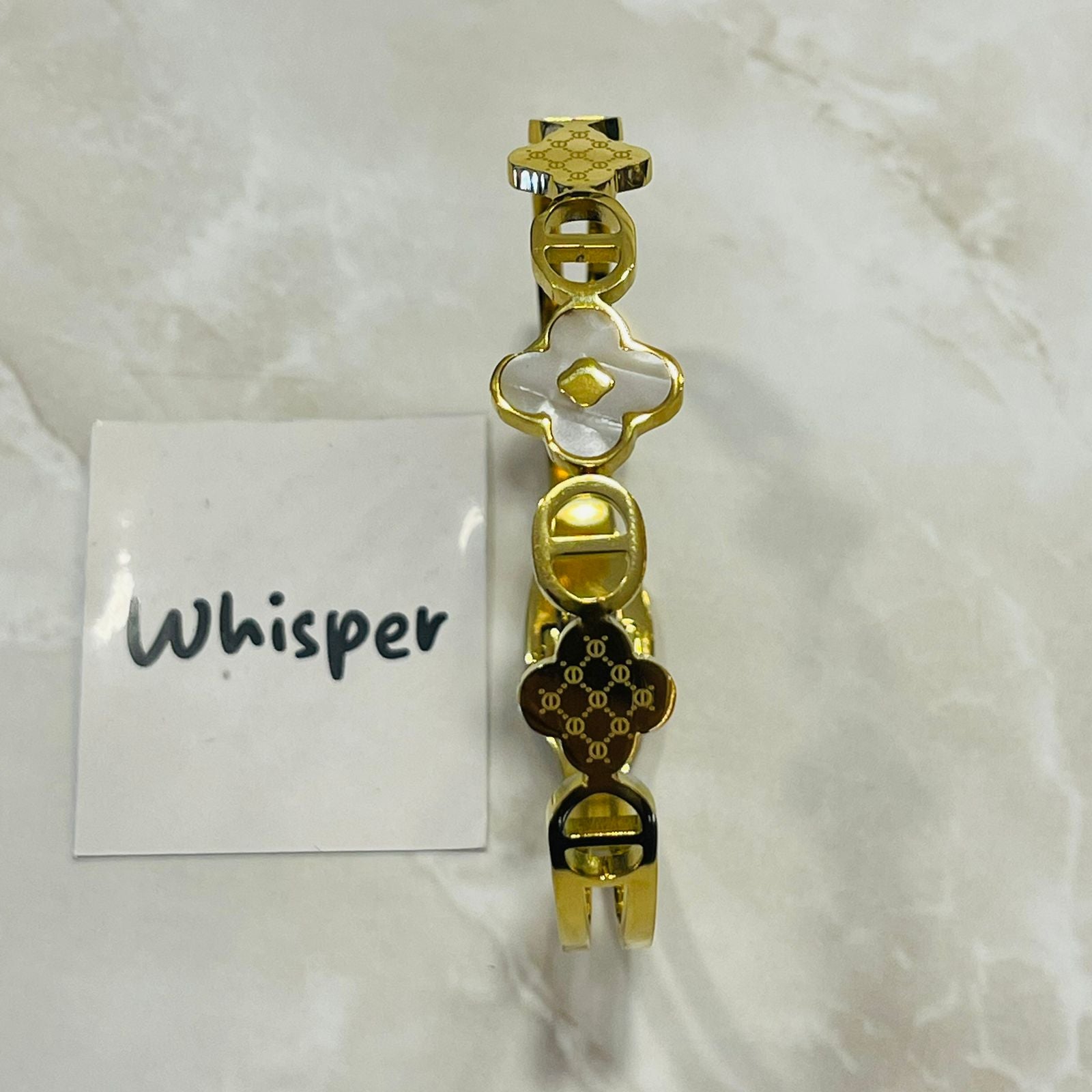 Clover Charm Bangle