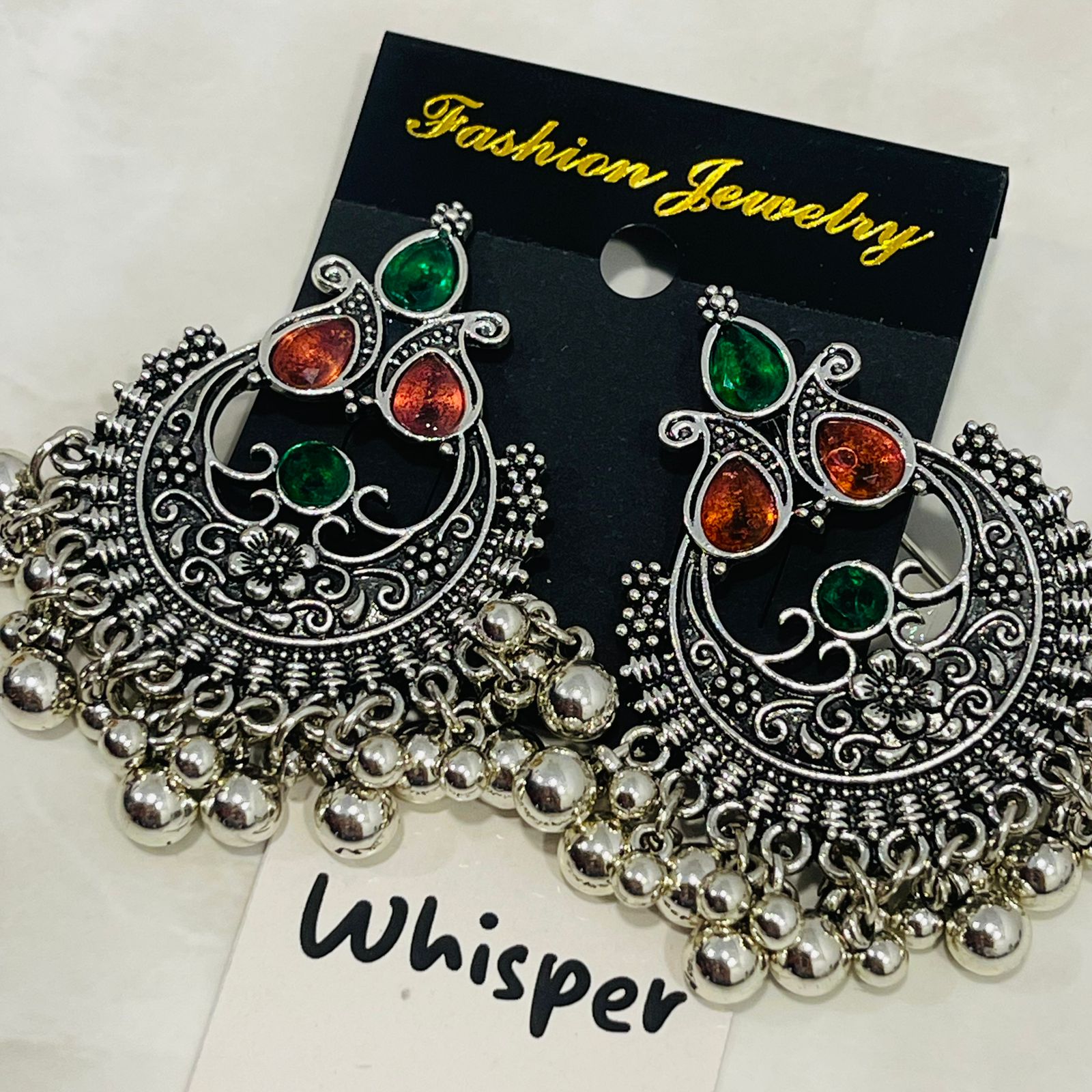 Vintage Multicolor Chandbali Earrings