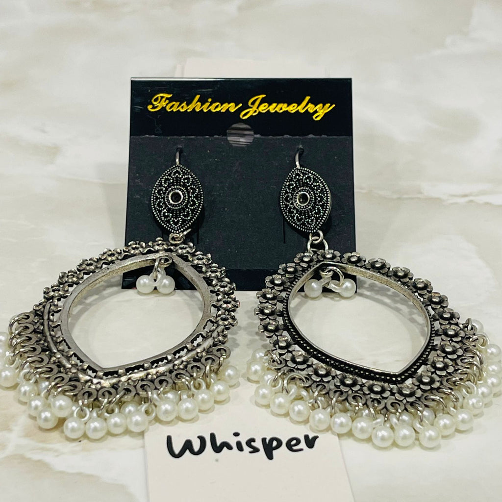 Royal Oxidized Chandbali Earrings