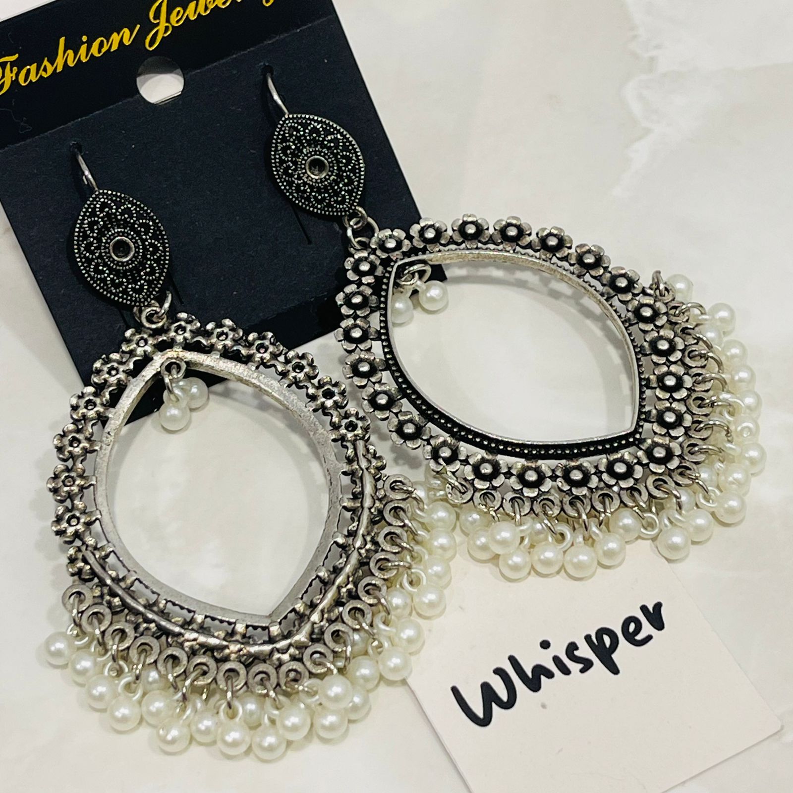 Royal Oxidized Chandbali Earrings