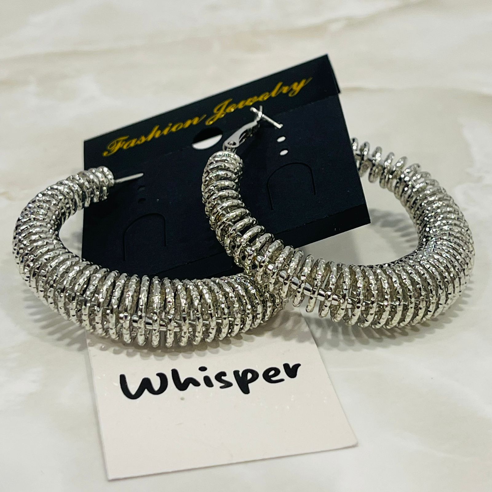 Silver Coil Hoop Earrings