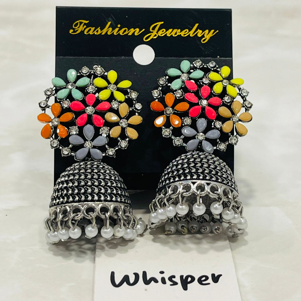 Floral Jhumka Earrings