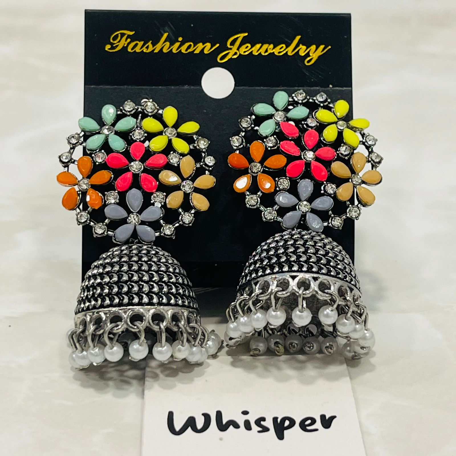 Floral Jhumka Earrings