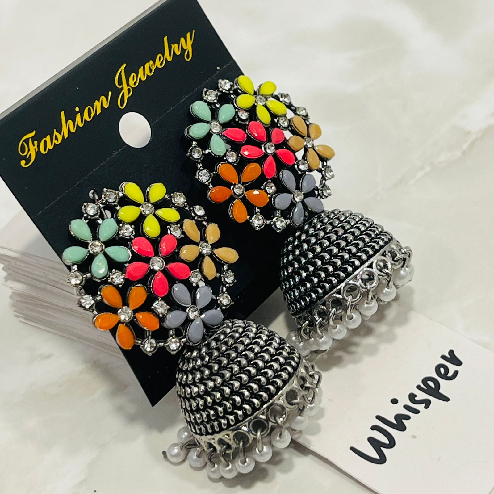 Floral Jhumka Earrings