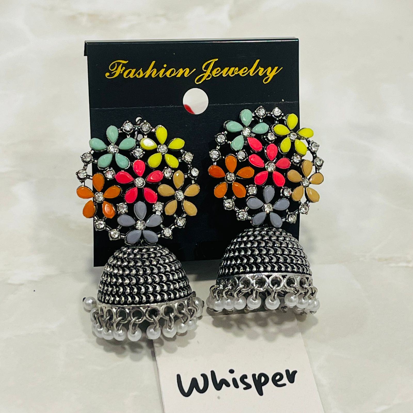 Floral Jhumka Earrings