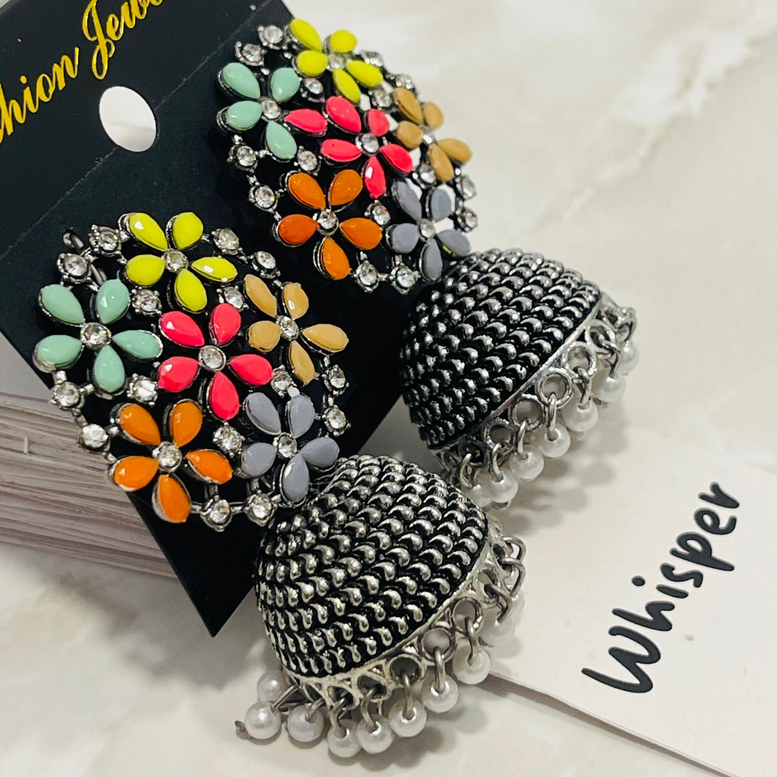 Floral Jhumka Earrings