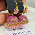 Pink Jhumka Hoops