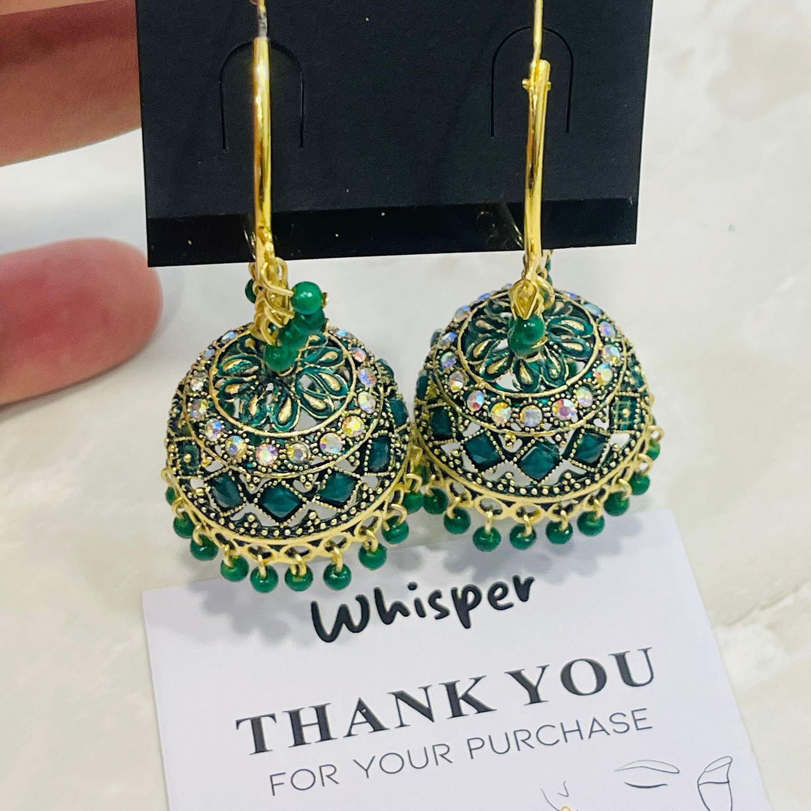 merald Royal Jhumka Earrings