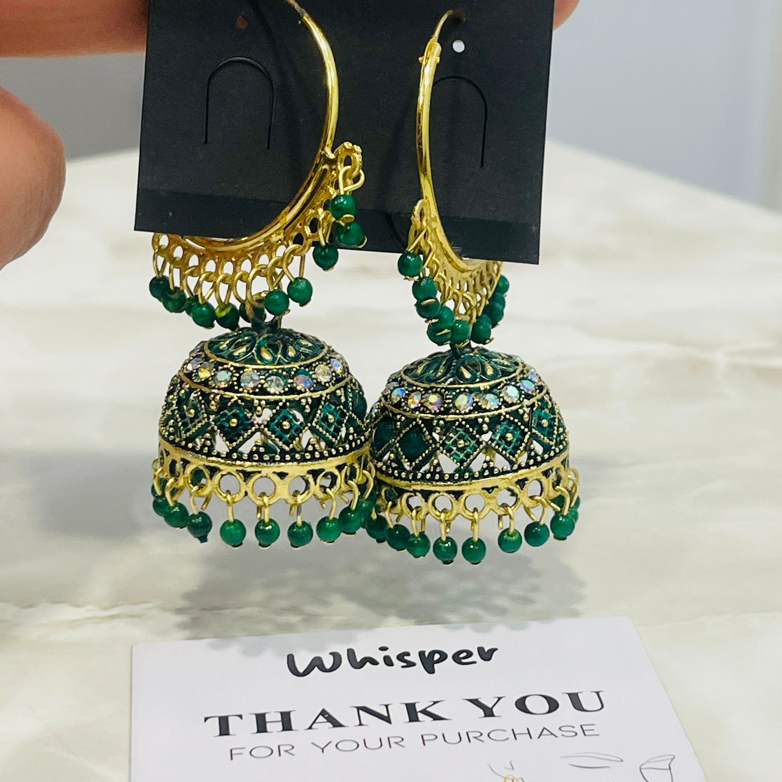 merald Royal Jhumka Earrings