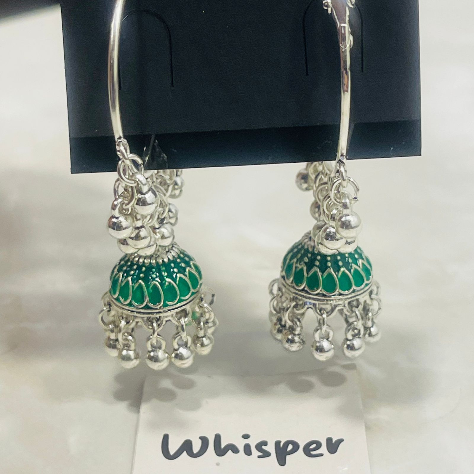 Emerald Chand Hoop Jhumka