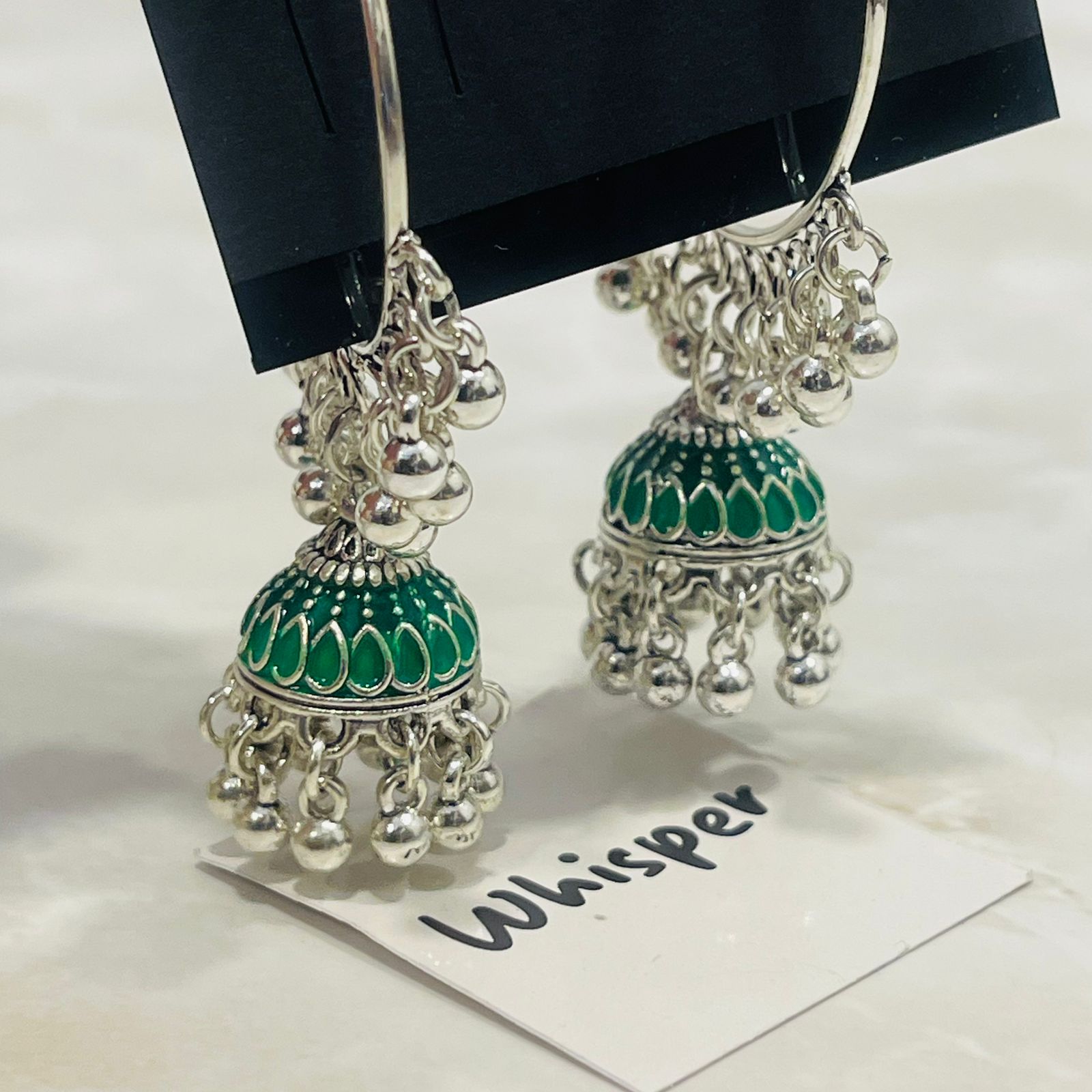 Emerald Chand Hoop Jhumka