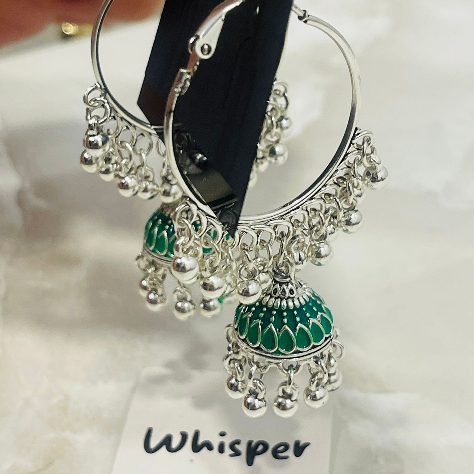 Emerald Chand Hoop Jhumka