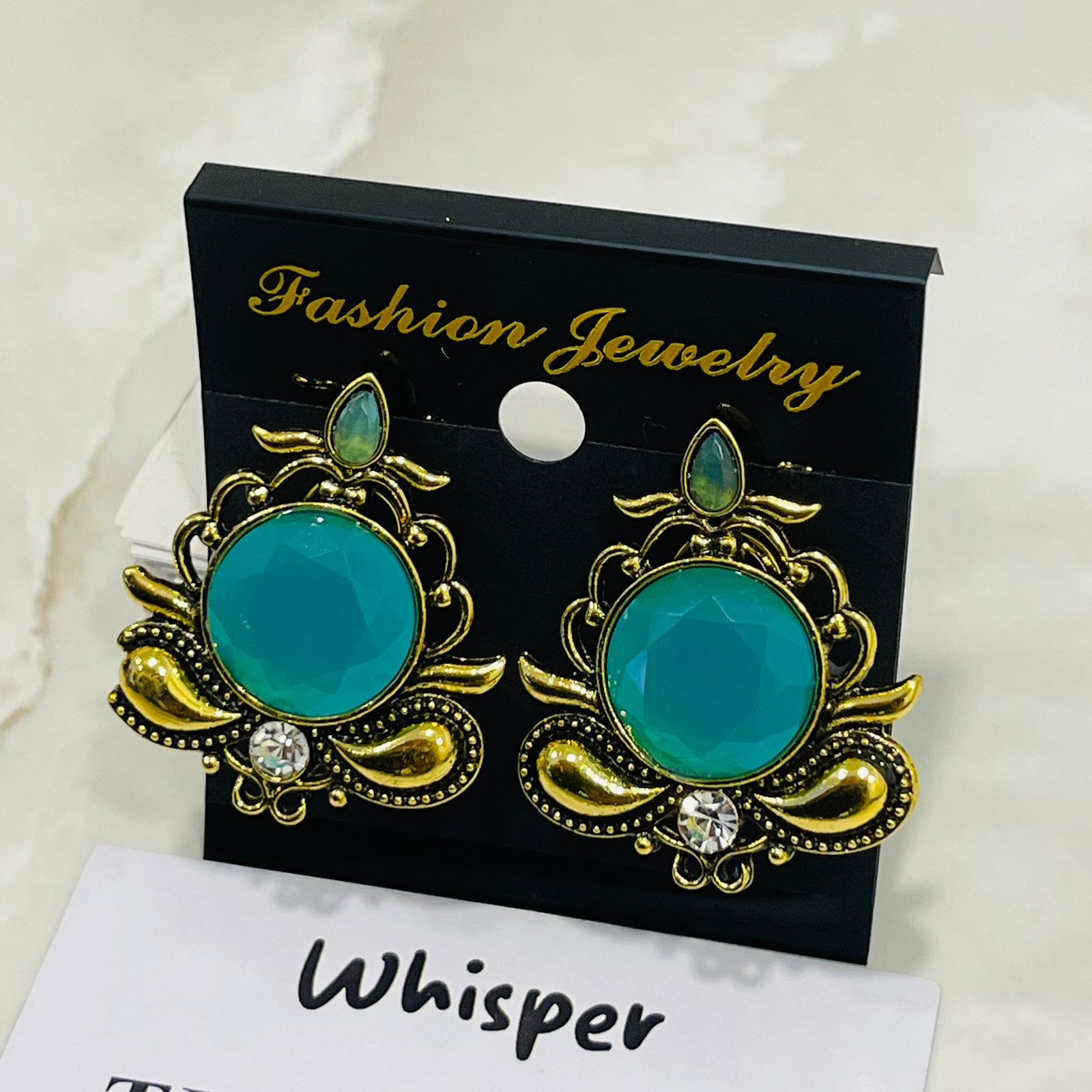 Emerald Aura Statement Earrings