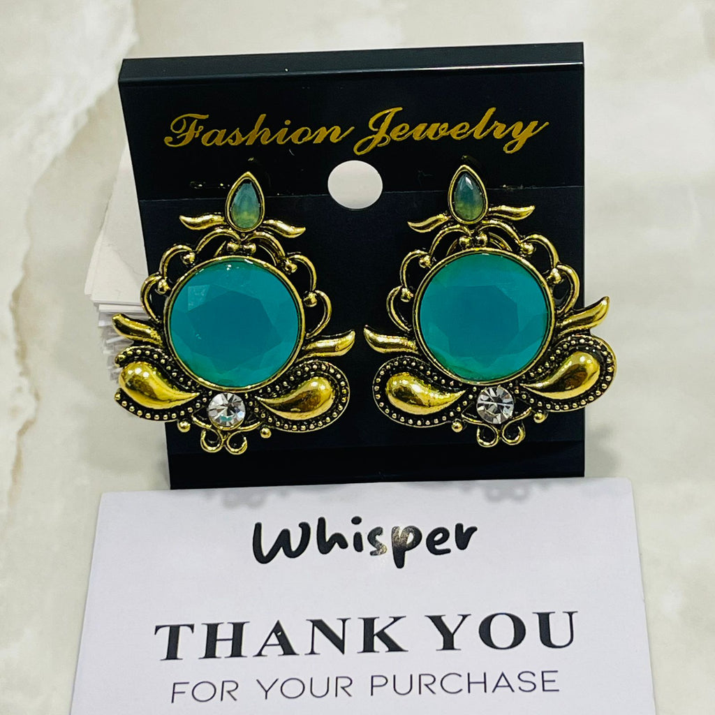 Emerald Aura Statement Earrings