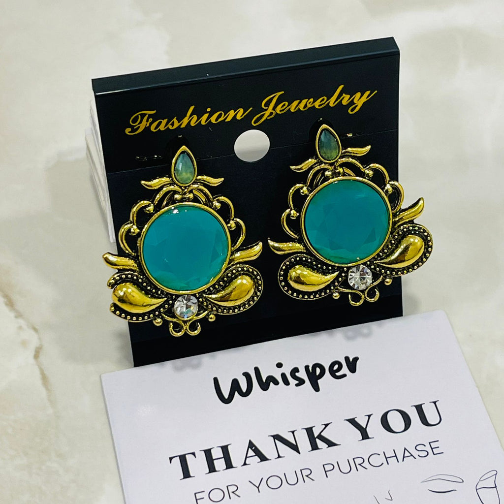 Emerald Aura Statement Earrings