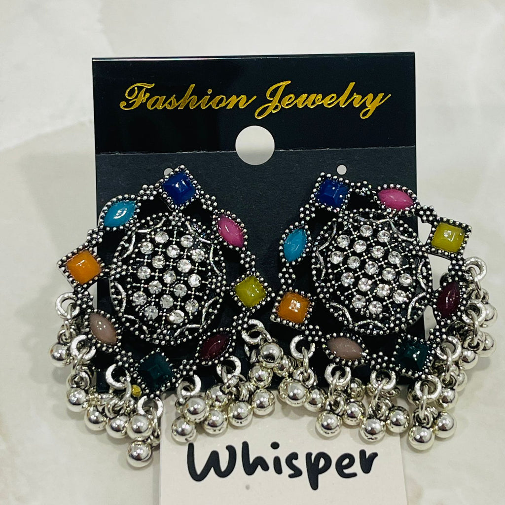 Rainbow Stone Antique Jhumka