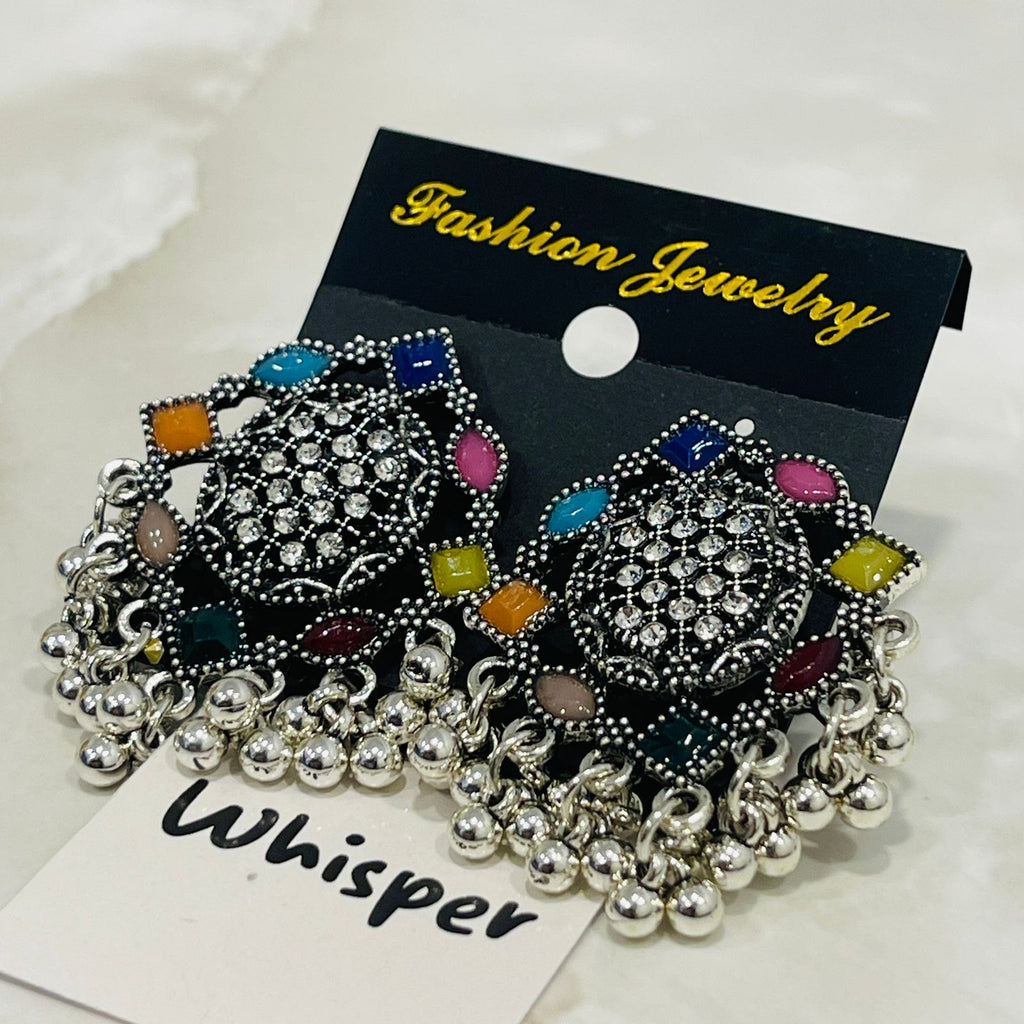 Rainbow Stone Antique Jhumka