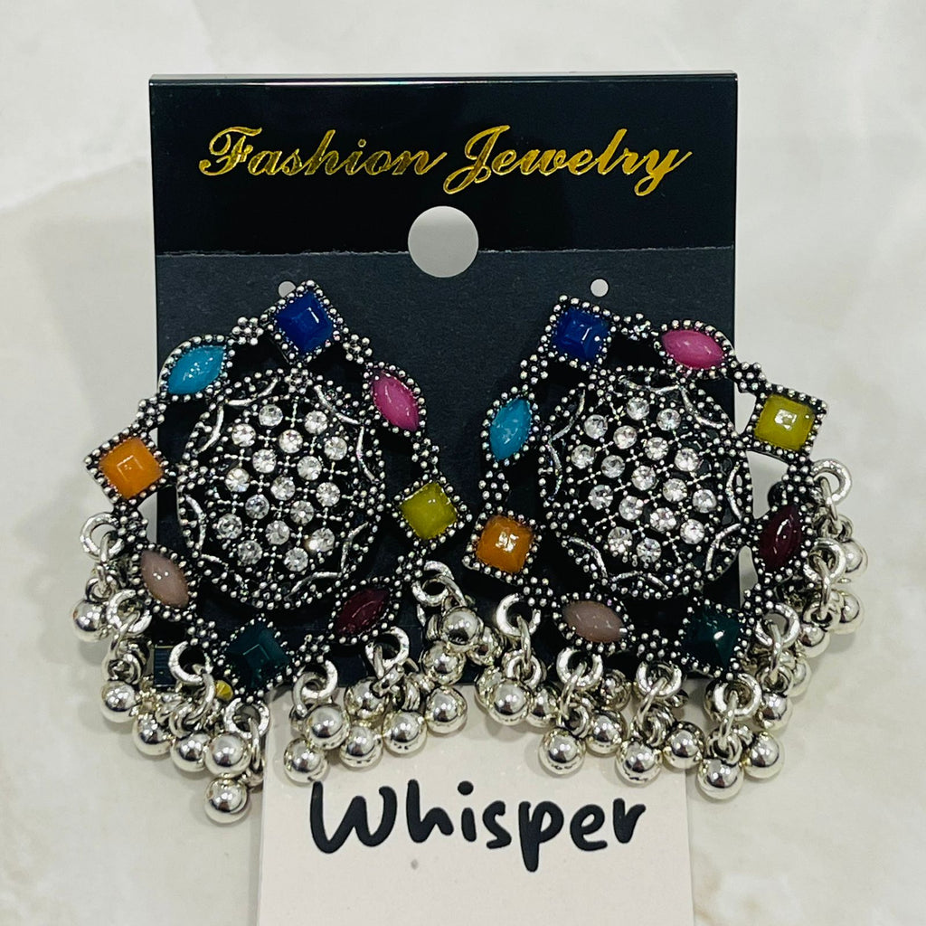 Rainbow Stone Antique Jhumka