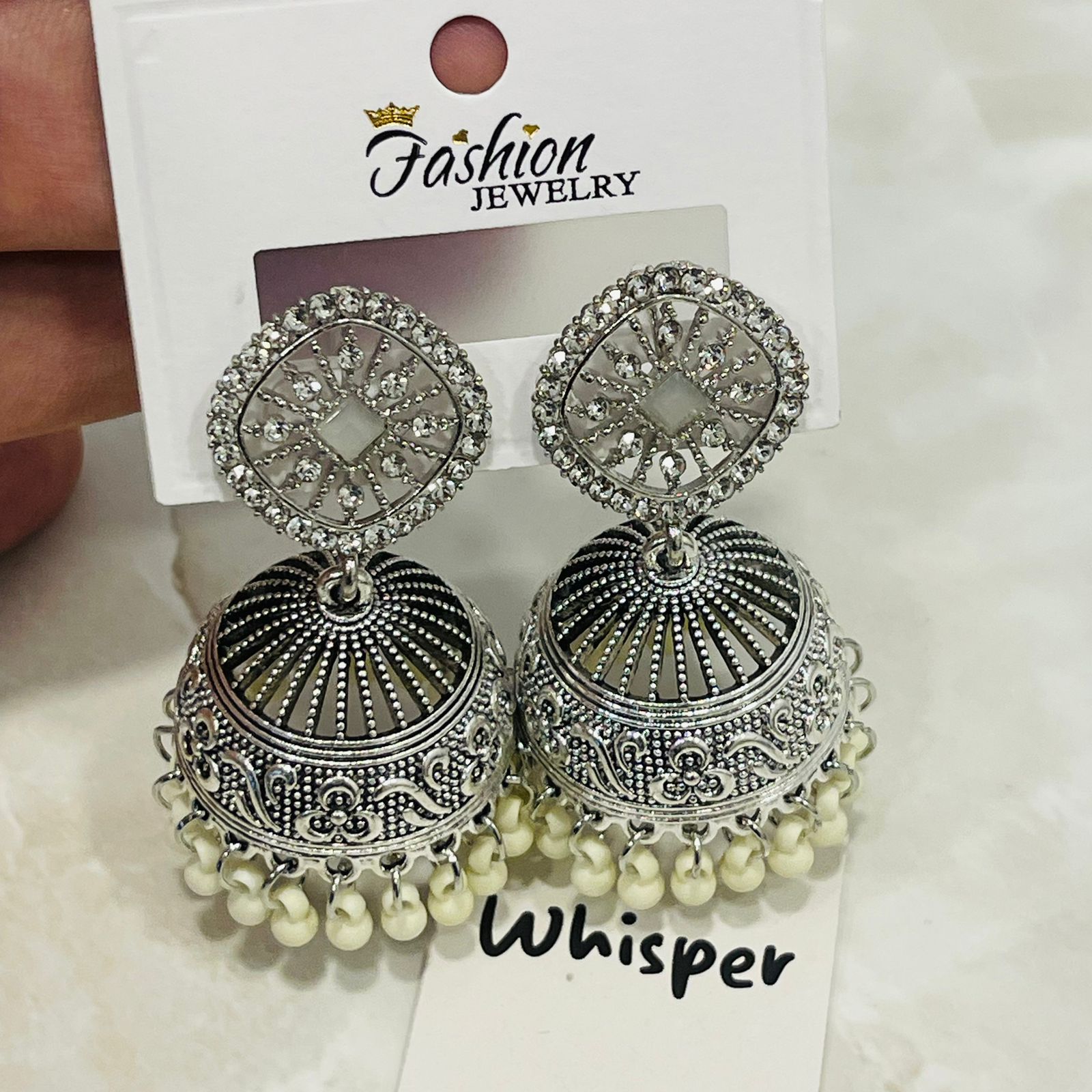 Elegant Pearl Dome Jhumka