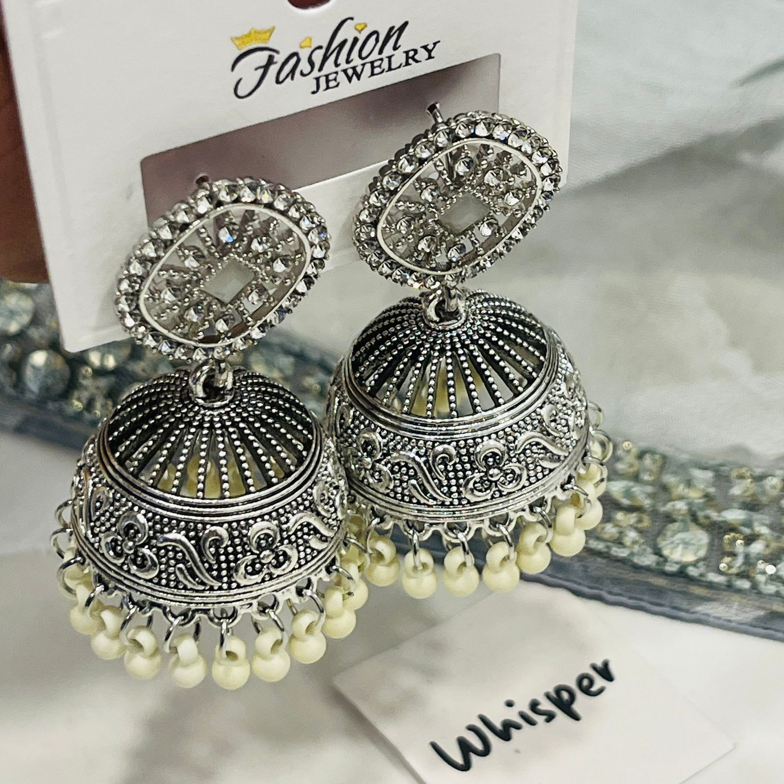 Elegant Pearl Dome Jhumka
