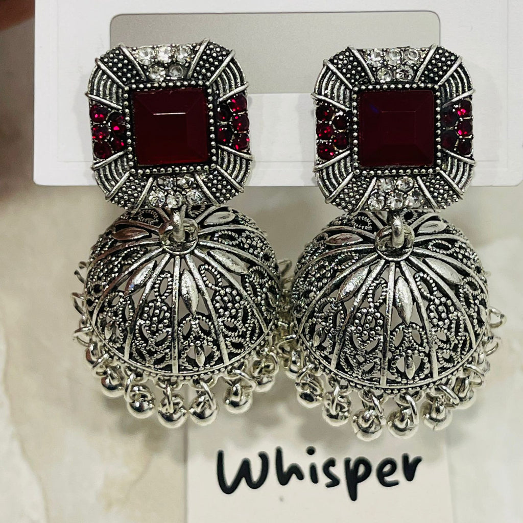 Royal Ruby Dome Jhumka